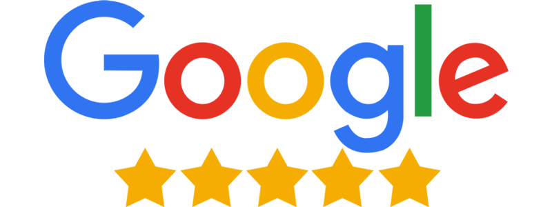 google logo with 5 stars beneath