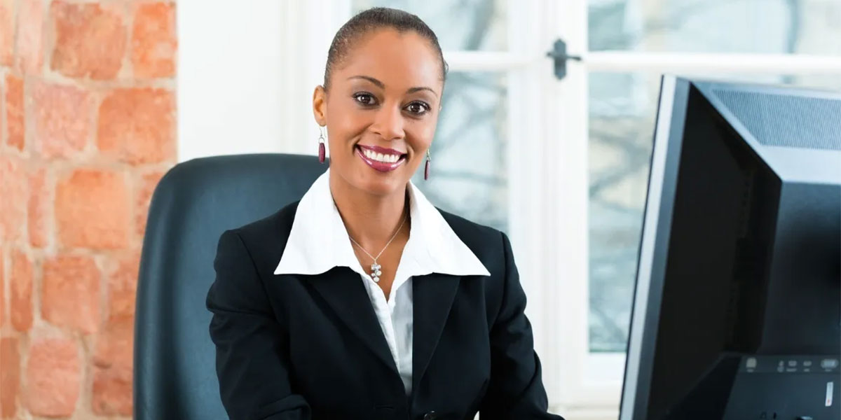 Virtual paralegal at a desk
