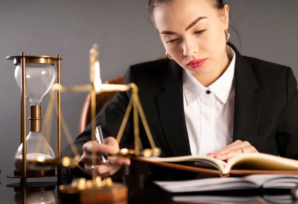 Woman reviewing paperwork